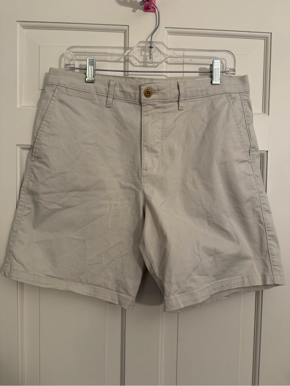 Gap Khaki Short Chinos Preppy Academic Waist 30" Stone Light Tan
